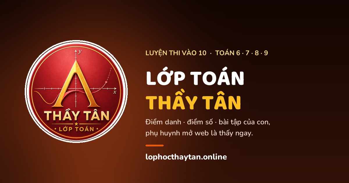 Lớp Toán Thầy Tân